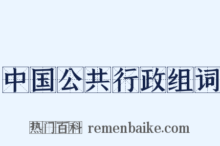 中国公共行政组词是什么意思的图片